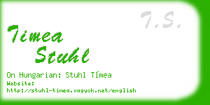 timea stuhl business card